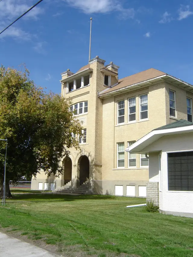 Historic brick school building